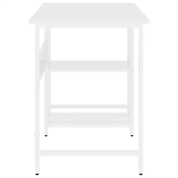 Valge arvutilaud MDFist ja metallraamiga, 105 x 50 x 72 cm – 4