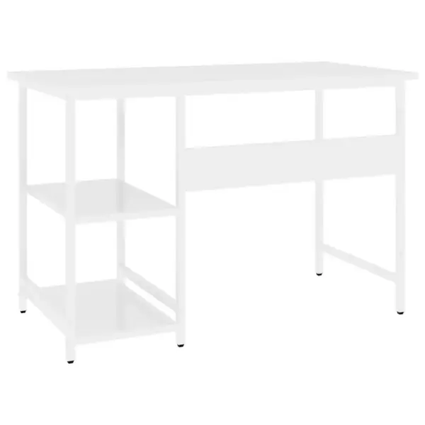 Valge arvutilaud MDFist ja metallraamiga, 105 x 50 x 72 cm – 5