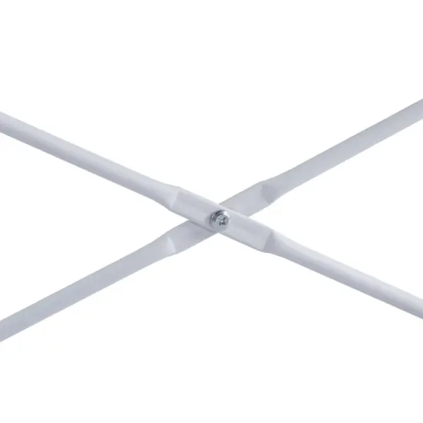 Valge kompaktne arvutilaud metallraamiga, puitlaastplaadist lauaplaadiga, 110 x 30 x 70 cm – 7