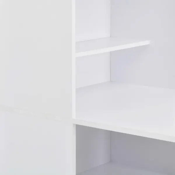Valge baarilaud kapiga, tehispuit, 115 x 59 x 200 cm - 5