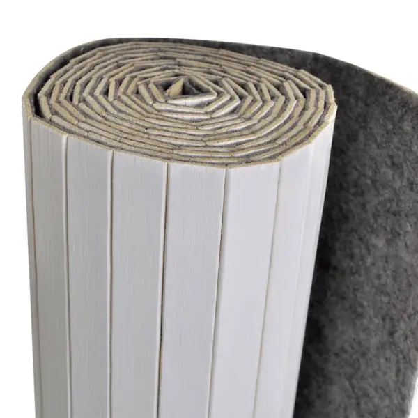 Valge bambusest ruumijagaja, rullitav, 250 x 165 cm – 5