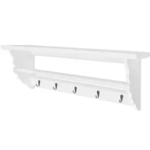 Valge barokkstiilis esikunagi riiuliga, MDF, 70 x 18 x 26 cm