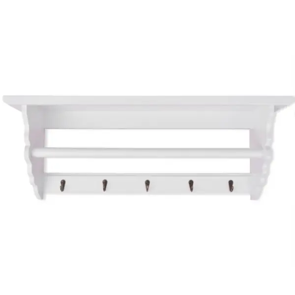 Valge barokkstiilis esikunagi riiuliga, MDF, 70 x 18 x 26 cm – 2