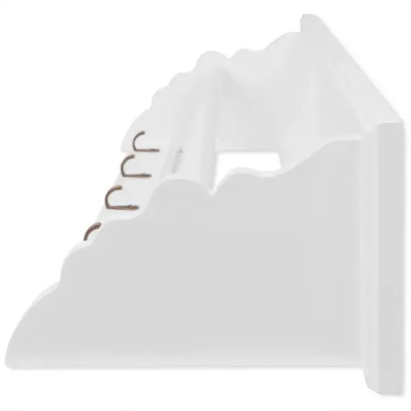 Valge barokkstiilis esikunagi riiuliga, MDF, 70 x 18 x 26 cm – 3