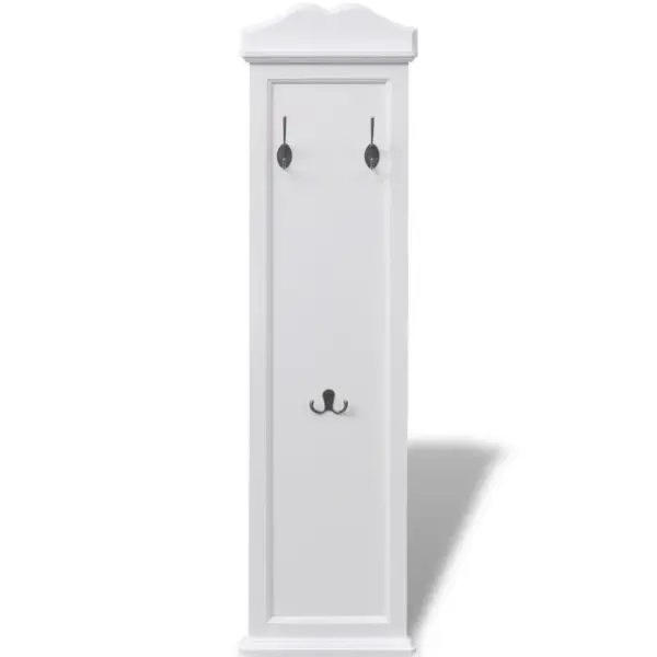 Barokkstiilis seinale paigaldatav riidenagikomplekt, 2 tk, valge, MDF ja nulupuit, 28 x 3,5 x 109 cm – 3
