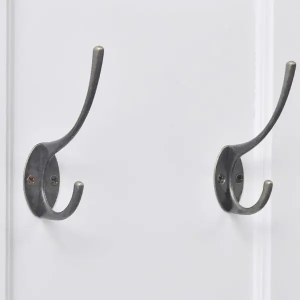 Barokkstiilis seinale paigaldatav riidenagikomplekt, 2 tk, valge, MDF ja nulupuit, 28 x 3,5 x 109 cm – 4