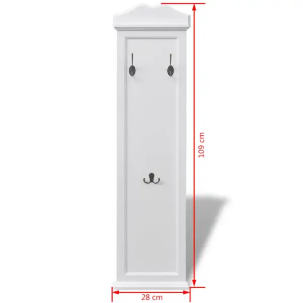 Barokkstiilis seinale paigaldatav riidenagikomplekt, 2 tk, valge, MDF ja nulupuit, 28 x 3,5 x 109 cm – 7