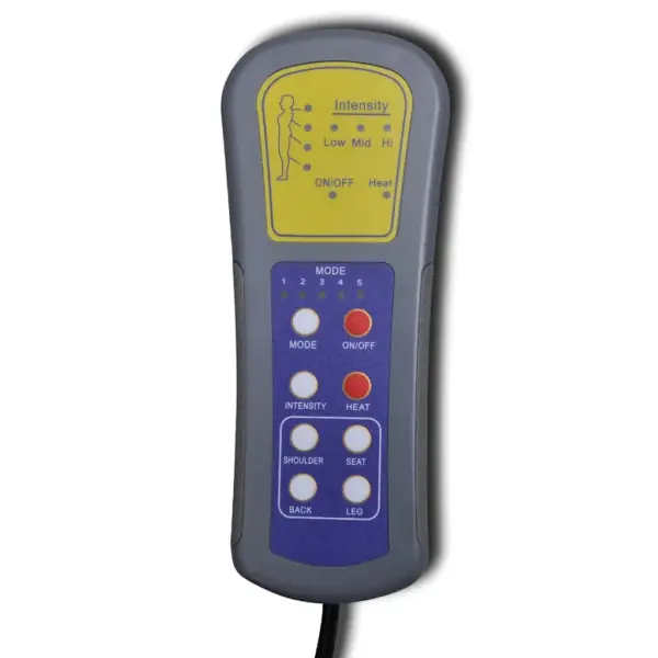 Elektriline valge massaažitool 5 režiimi ja soojendusega, kunstnahk, 51 x 155 x 73 cm – 4