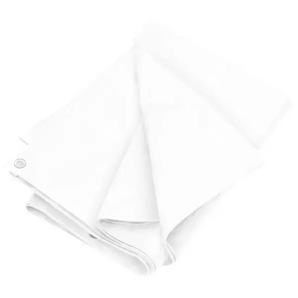 Valge HDPE present aiamööbli katmiseks, 4 x 8 m, 180 g/m², alumiiniumist aasad 50 cm vahega – 2