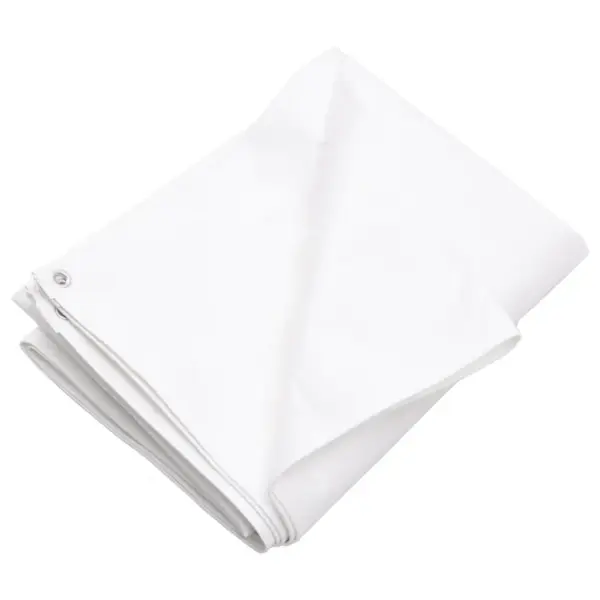Valge HDPE present 8 x 10 m, 260 g/m², alumiiniumist aasadega – 2