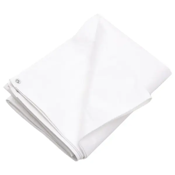 Valge HDPE present, 8 x 8 m, 260 g/m², alumiiniumist aasad – 2