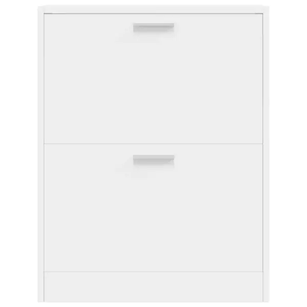 Valge jalanõukapp 2 sektsiooniga, tehispuit, 63,5 x 24 x 81 cm – 4