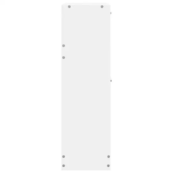 Valge jalanõukapp 2 sektsiooniga, tehispuit, 63,5 x 24 x 81 cm – 5