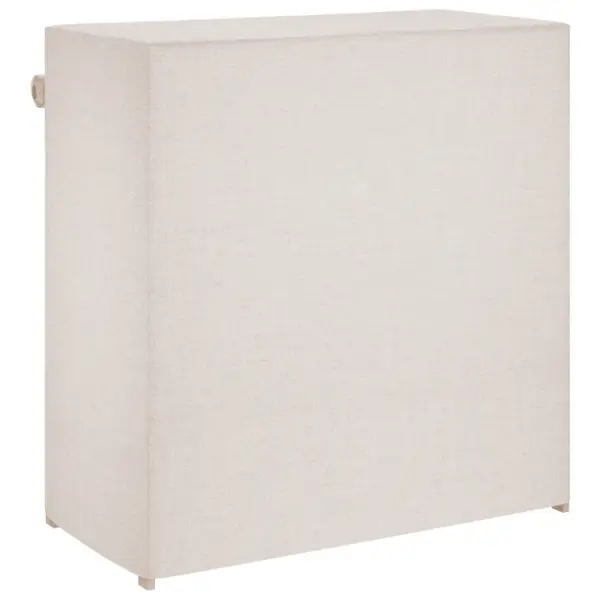 Kolme tasandiga kangaskattega kingakapp, valge, kuusepuidust raam, 79 x 40 x 80 cm – 6