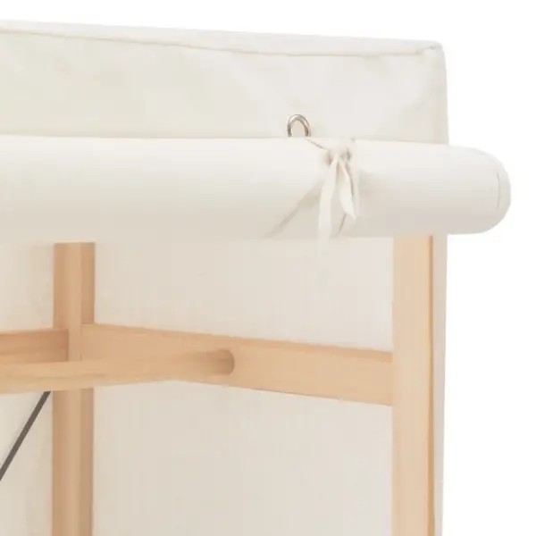 Kangast garderoob riidepuutoruga, valge, kuusepuidust raam, 79 x 40 x 170 cm – 4