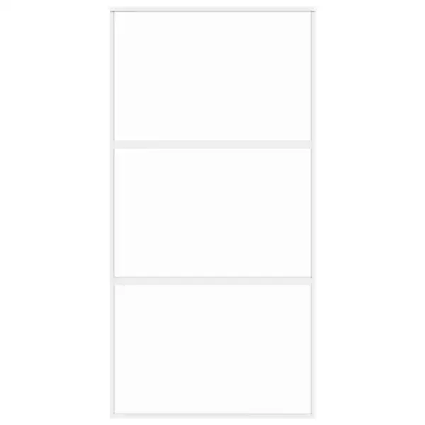 Valge karastatud klaasist liuguks alumiiniumraamiga, 102,5 x 205 cm – 4