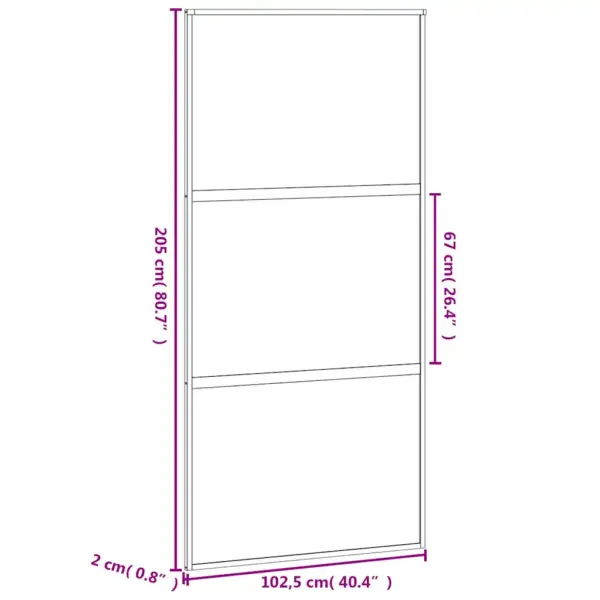 Valge karastatud klaasist liuguks alumiiniumraamiga, 102,5 x 205 cm – 9