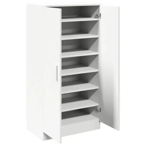Valge kingakapp 7 riiuliga, kahe uksega, 55 x 35 x 108 cm – 3