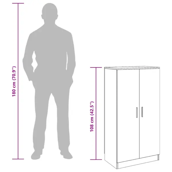 Valge kingakapp 7 riiuliga, kahe uksega, 55 x 35 x 108 cm – 10