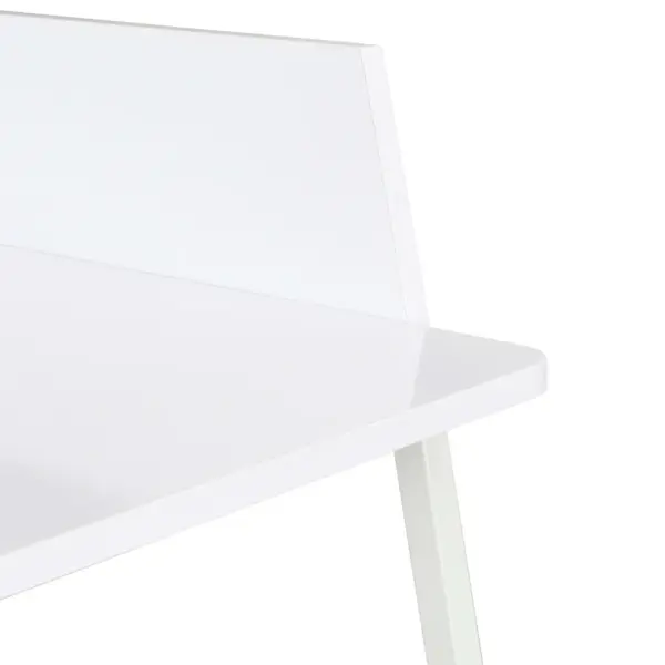 Valge kirjutuslaud kõrgendatud tagaplaadiga, U-jalgadega, 90 x 60 x 88 cm – 6