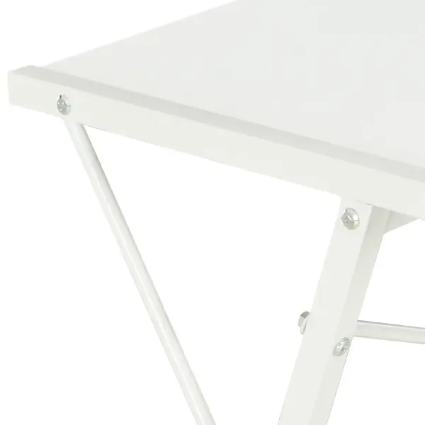 Valge kirjutuslaud riiulisüsteemiga ja X-jalgadega, 116 x 50 x 93 cm – 6