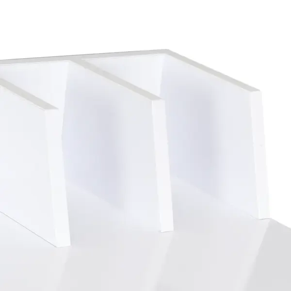 Valge kirjutuslaud kõrgendatud tagaplaadi ja X-jalgadega, 80 x 50 x 84 cm – 5