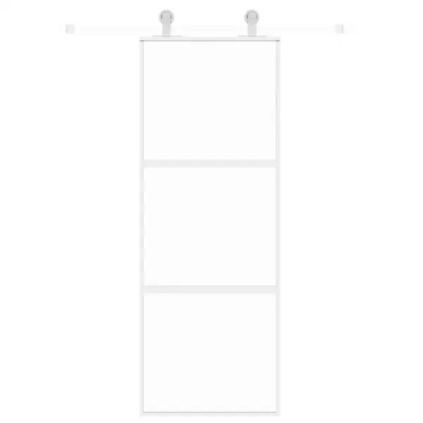 Valge lükanduks karastatud klaasiga, alumiiniumraam, 76 x 205 cm – 3