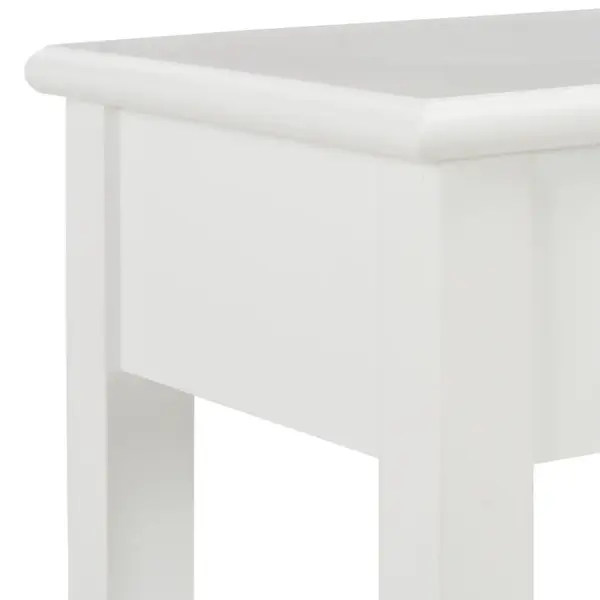 Valge konsoollaud kahe sahtli ja alumise riiuliga, 110 x 35 x 80 cm – 6