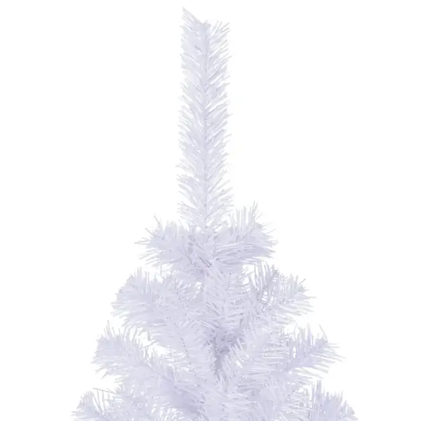 Tihe valge kunstkuusk PVCst, 240 cm, metalljalaga, 1300 oksa – 4