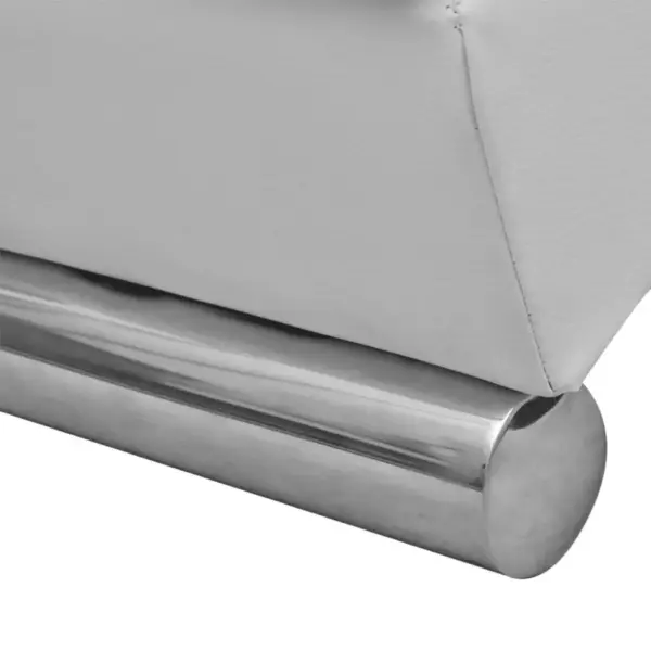 Valge kunstnahast lamamistool puitraamiga, 154 x 52,5 x 72 cm – 3