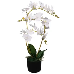 Kunstorhidee potiga, valge, 65 cm