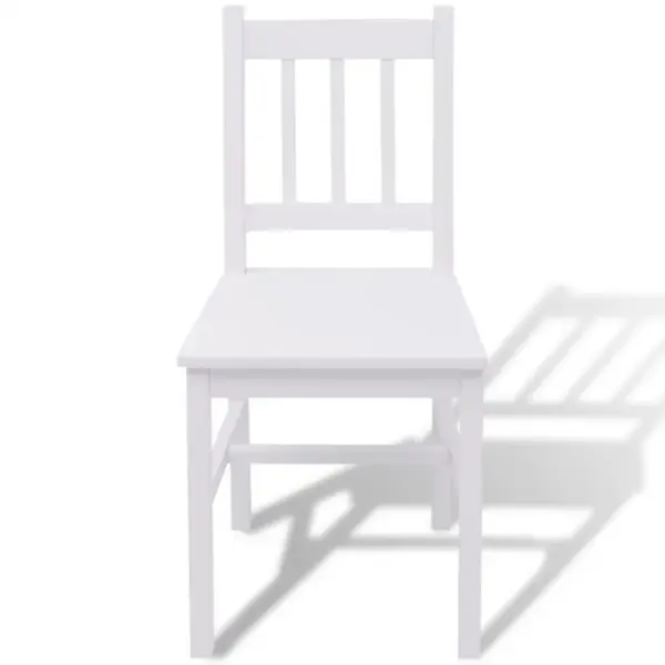 5-osaline valge männipuidust söögitoakomplekt, laud 70 x 70 cm – 4