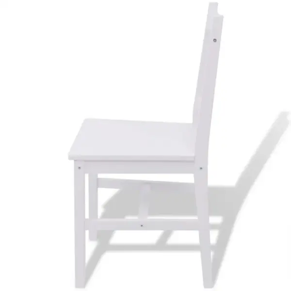 5-osaline valge männipuidust söögitoakomplekt, laud 70 x 70 cm – 6
