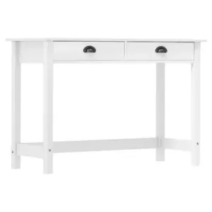 Valge männipuidust konsoollaud Hill 2 sahtliga, 110 x 45 x 74 cm