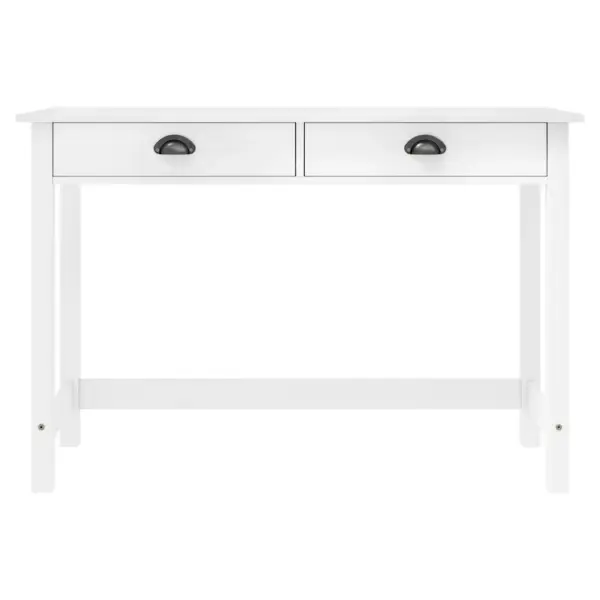 Valge männipuidust konsoollaud Hill 2 sahtliga, 110 x 45 x 74 cm – 2
