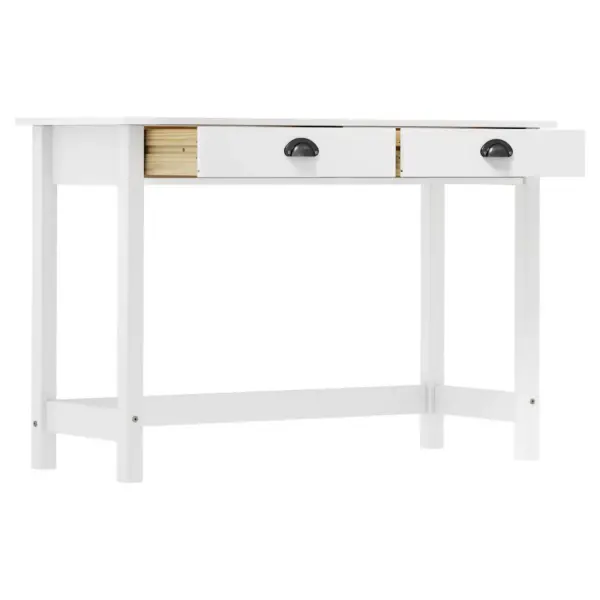 Valge männipuidust konsoollaud Hill 2 sahtliga, 110 x 45 x 74 cm – 3