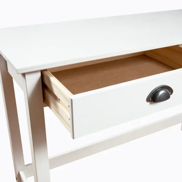 Valge männipuidust konsoollaud Hill 2 sahtliga, 110 x 45 x 74 cm – 5