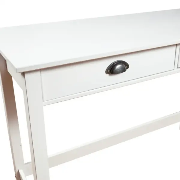 Valge männipuidust konsoollaud Hill 2 sahtliga, 110 x 45 x 74 cm – 6