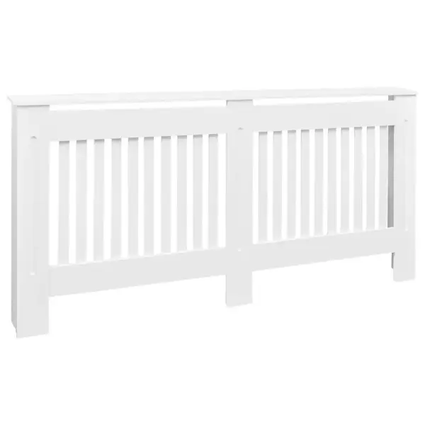 Valge MDF radiaatorikate liistudest disainiga, 172 x 19 x 81,5 cm – 2