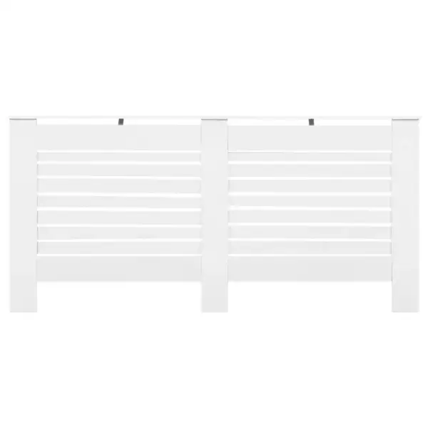 Valge radiaatorikate liistudega, MDF, 172 x 19 x 81,5 cm – 4