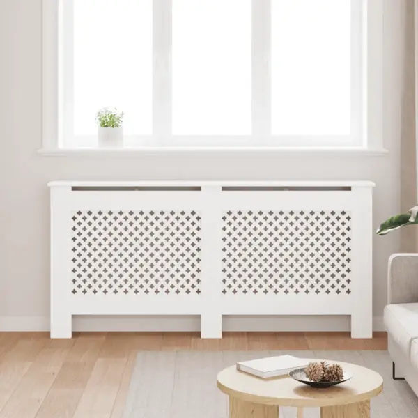 Valge matt MDF radiaatorikate, 172 x 19 x 81,5 cm – 3