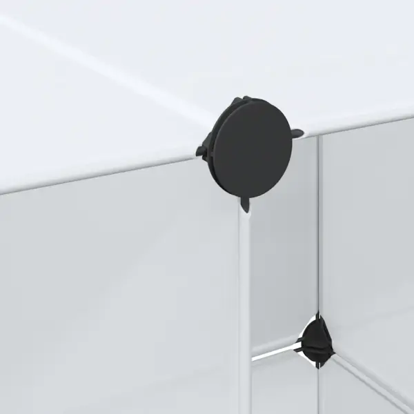 Valge modulaarne plastkapp 9 sektsiooniga, 109 x 36,5 x 143 cm - 7