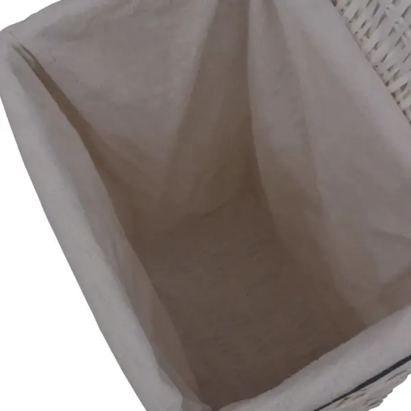 Valge pajust pesukorv kaanega, 43 x 34 x 57,5 cm – 6