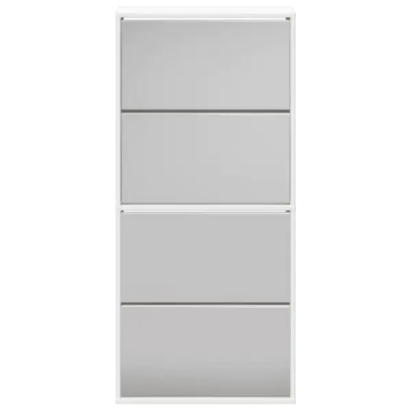 Valge peegliga kingakapp 4 allatõmmatava sahtliga, 63 x 17 x 134 cm – 4