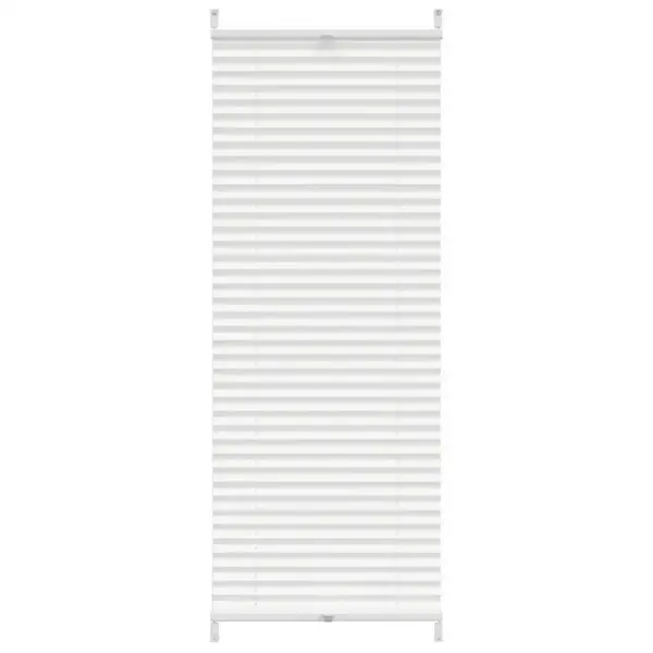 Valge plisseekardin klambrikinnitusega, kreppkangas, 50 x 150 cm – 2