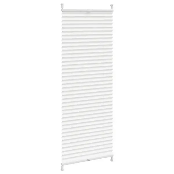 Valge plisseekardin klambrikinnitusega, kreppkangas, 50 x 150 cm – 3