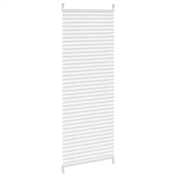 Valge plisseekardin klambrikinnitusega, kreppkangas, 50 x 150 cm – 4
