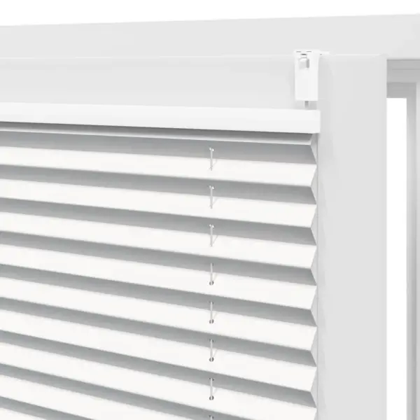 Valge plisseekardin klambrikinnitusega, kreppkangas, 50 x 150 cm – 7