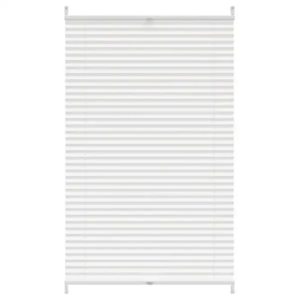 Valge plisseekardin klambrikinnitusega, 90 x 100 cm, kreppkangas – 2