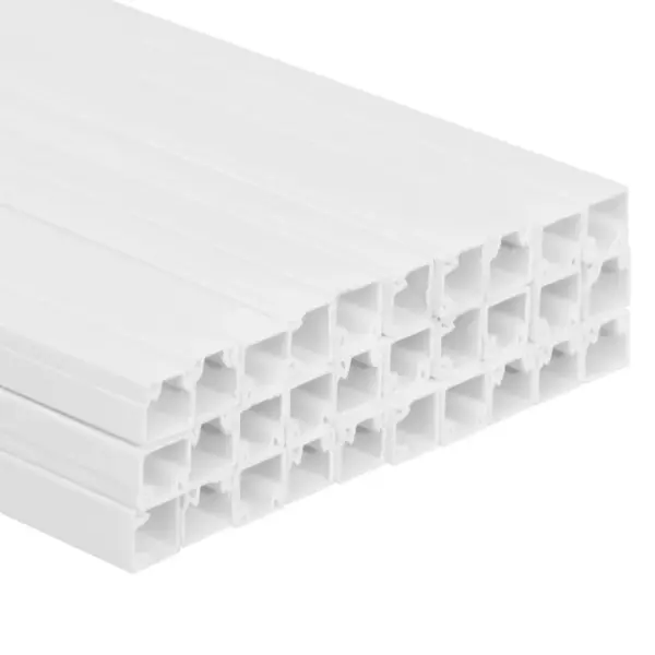 Valge PVC kaablikanal 10 x 10 mm, kruvitav, 30 m komplekt (30 tk) – 5